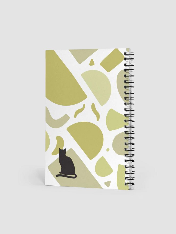 Monogram Letter N Cat Lover Geometric Greens Notebook product image (2)