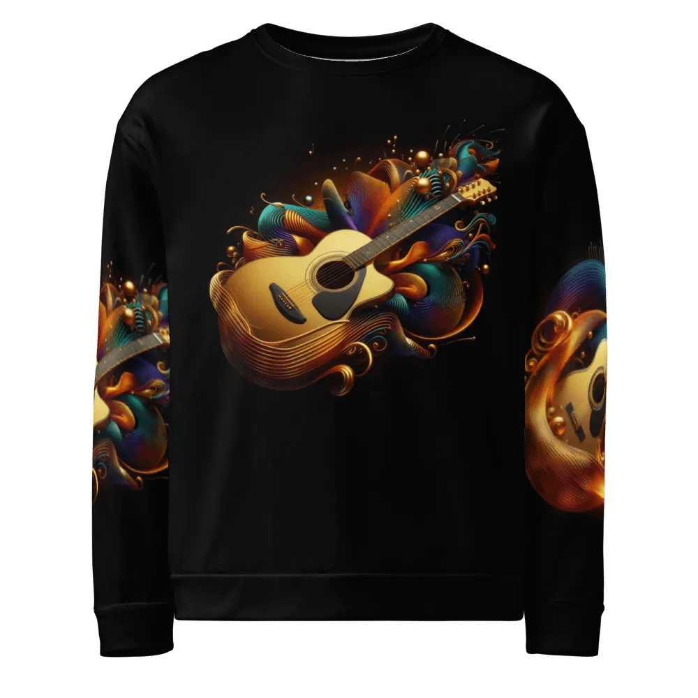 Golden Guitar Musical Instrument - All-Over Unisex Sweatshirt #2 product image (6)