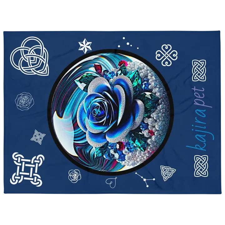 Blue Rose Marble Blanket product image (1)