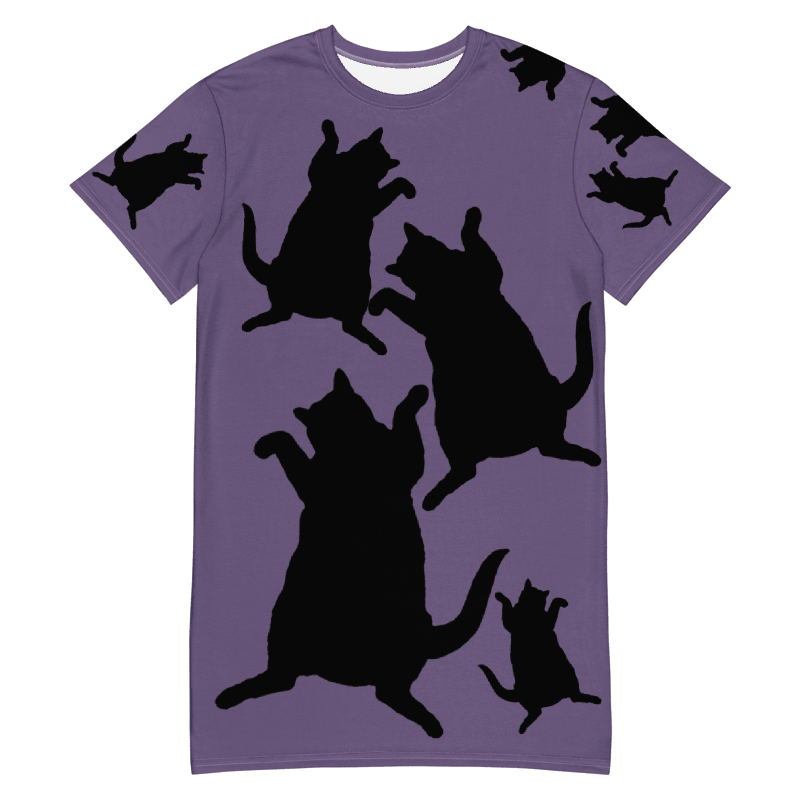 Childless Cat Ladies Run This Country Purple T-Shirt Dress product image (3)