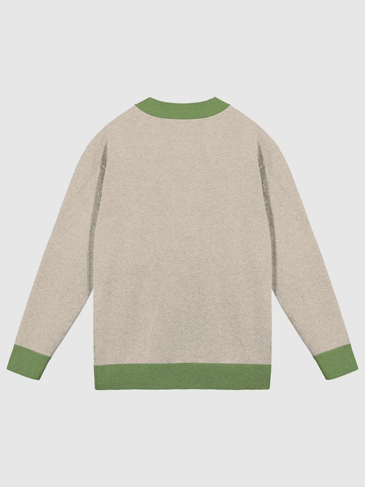Knitted Cardigan Without Pocket (TAUPE & GREEN) product image (6)