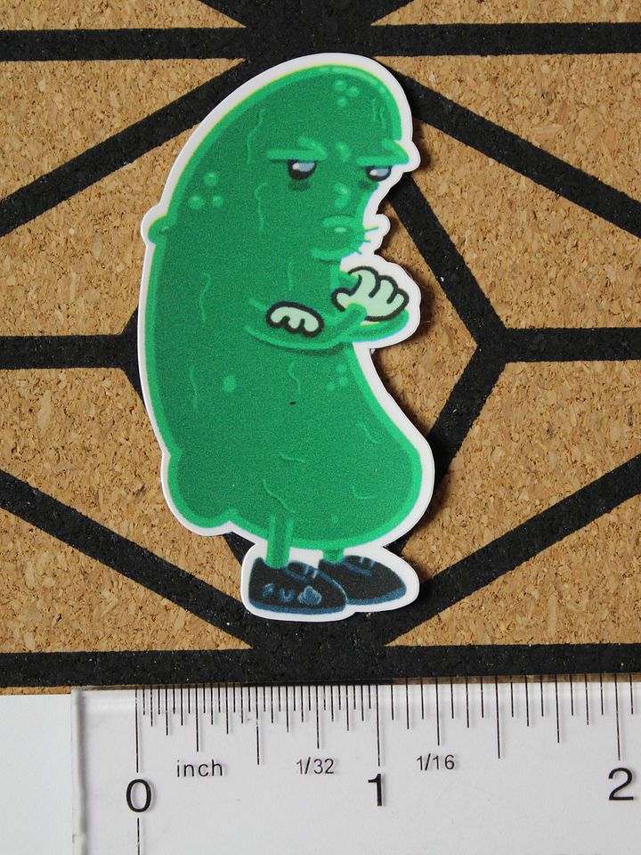 Grumpy pickle sticker product image (1)