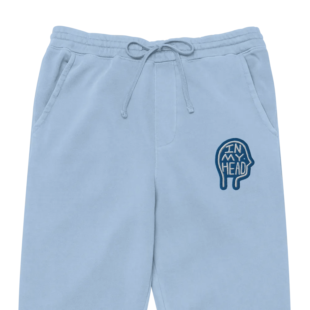 In My Head (royal and white) pigment dyed sweatpants product image (2)