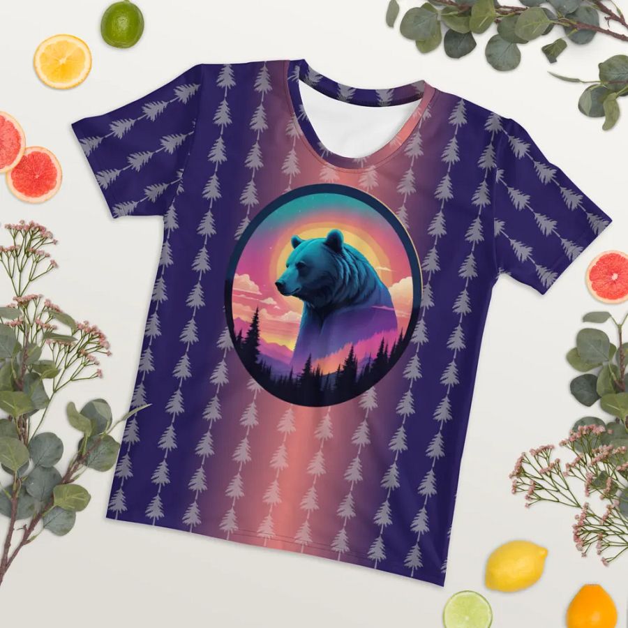 Bear Outdoors All Over Print T-shirt product image (7)