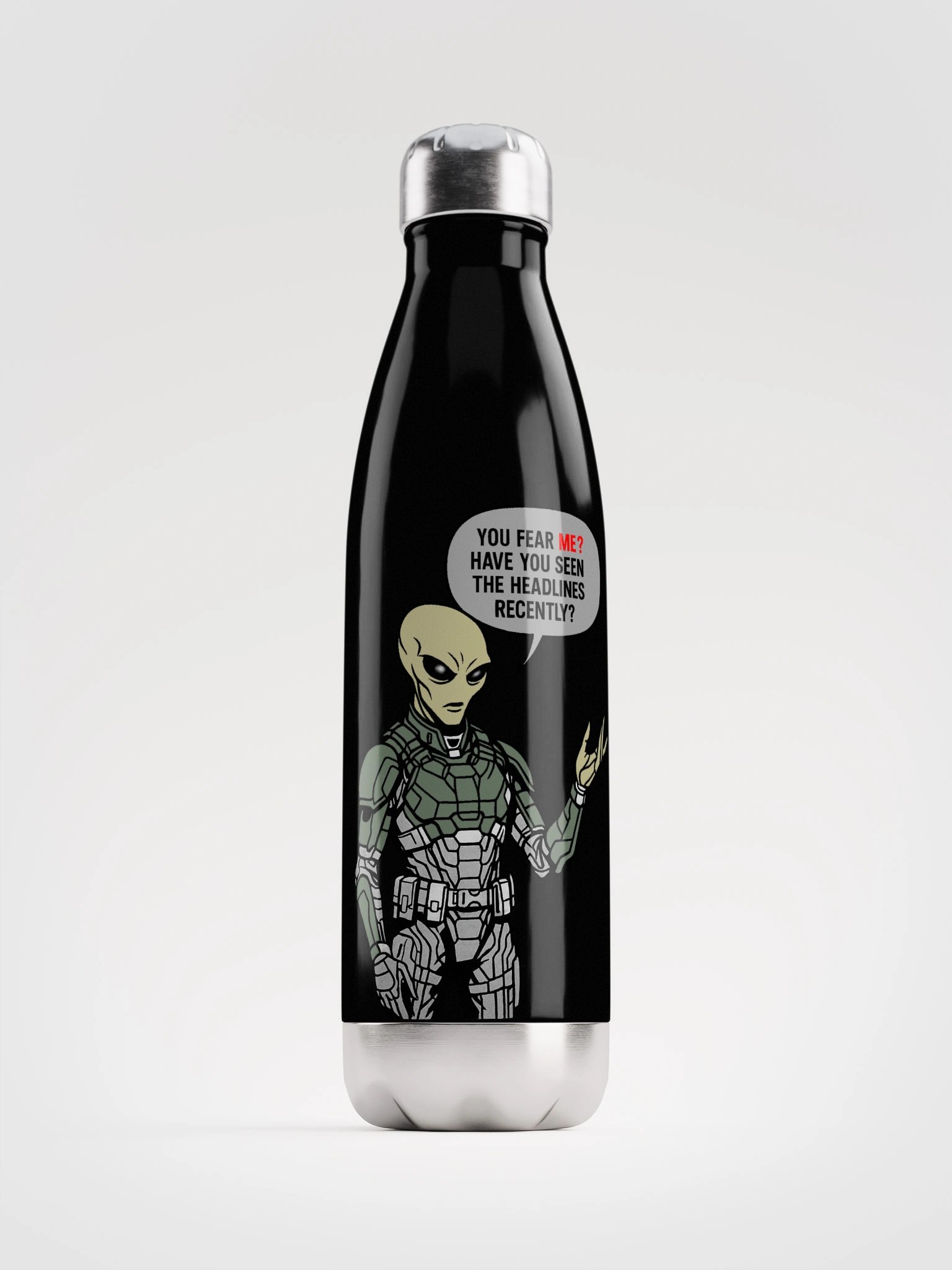 Offended Alien Metal Water Bottle product image (1)