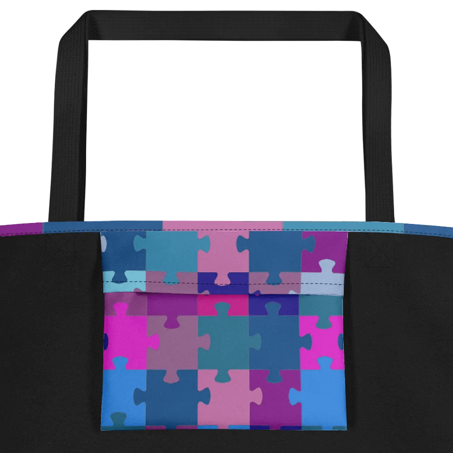 Vibrant Puzzle Pieces All-Over Tote Bag product image (2)