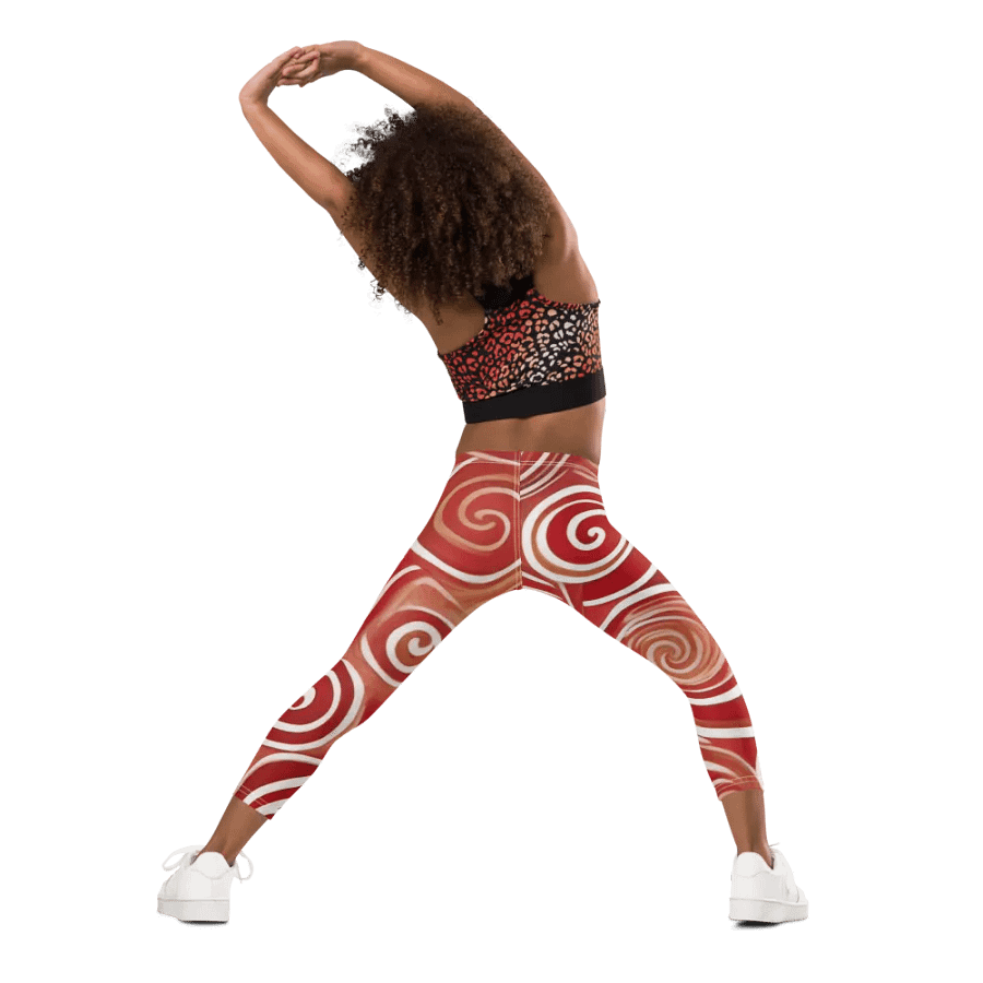 Funky Cherry Swirls Liquid Tie-Dye Kid's and Toddler's Leggings product image (4)