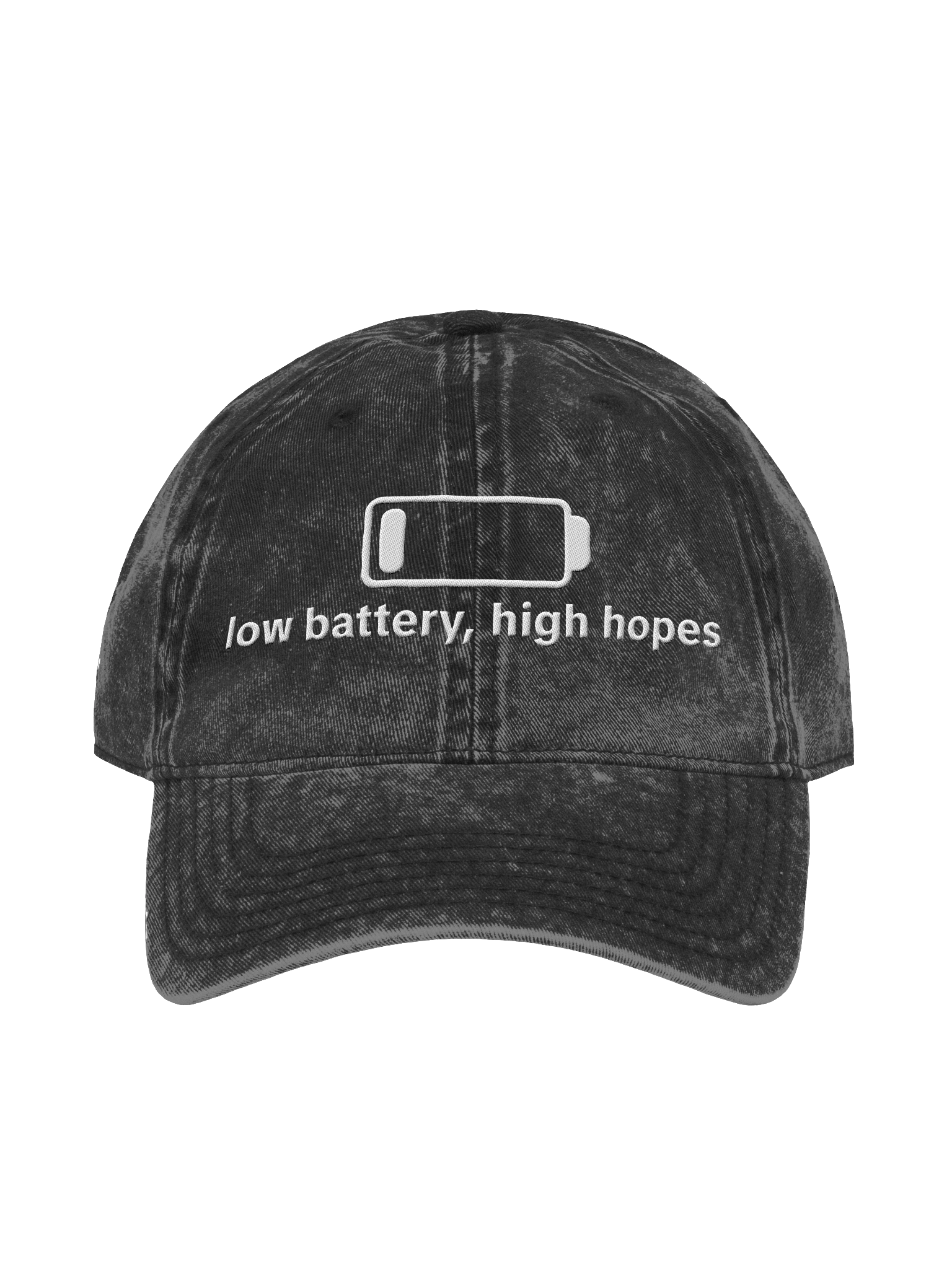 low battery, high hopes | Vintage Wash Dad Hat product image (1)