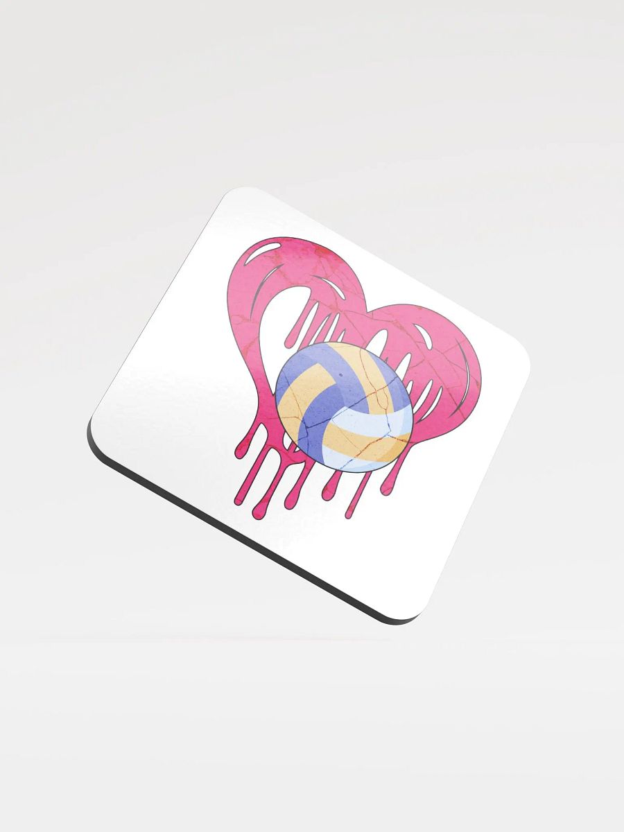 Heart Volleyball Love Cork Coaster product image (2)
