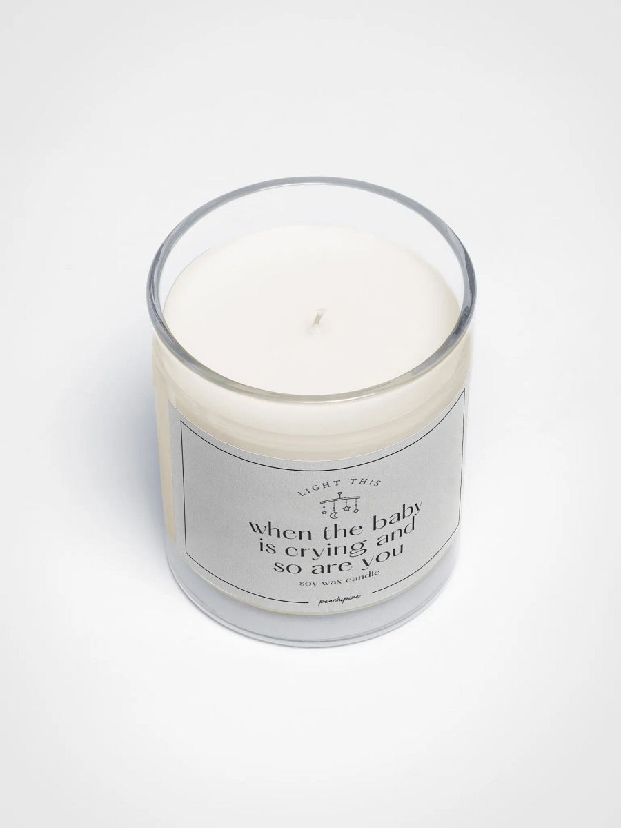 Cry Together Candle – Funny New Parent Gift, Soy Candle for Stress Relief product image (3)