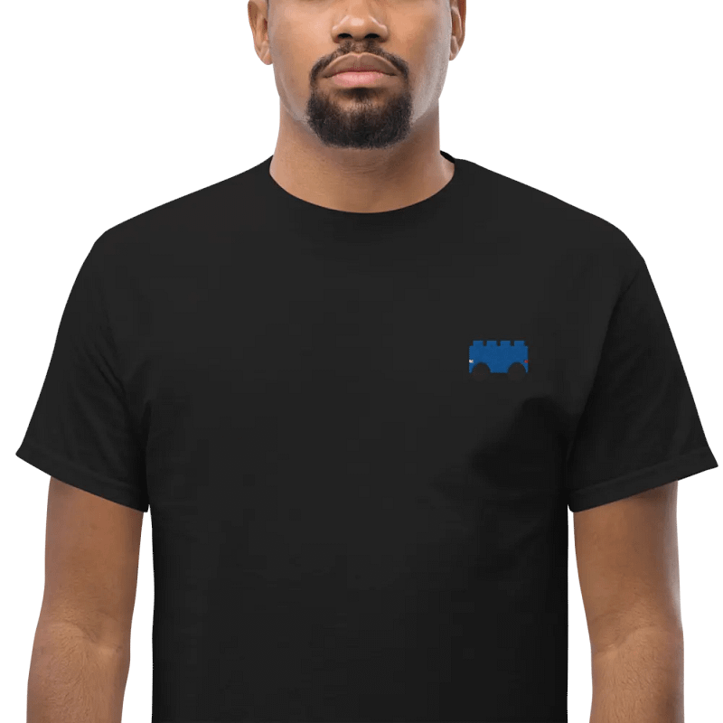 Brick-Car Tee Stitched Blue