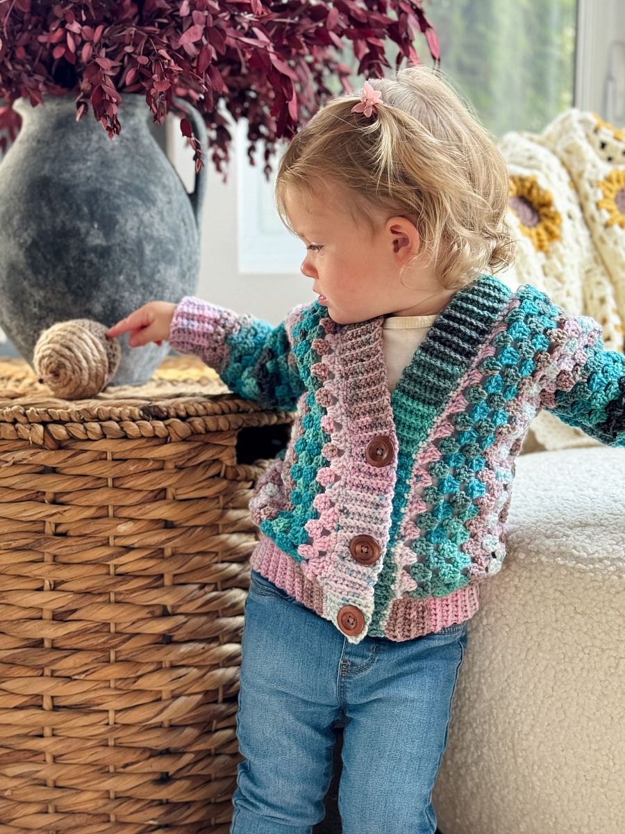 Children's Cascade Cardigan Crochet Pattern product image (5)