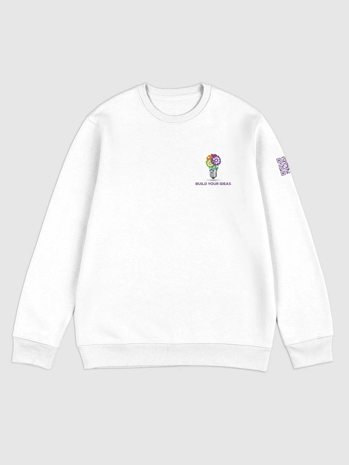 Build Your Ideas Crewneck Sweatshirt Crisp White With Purple product image (1)