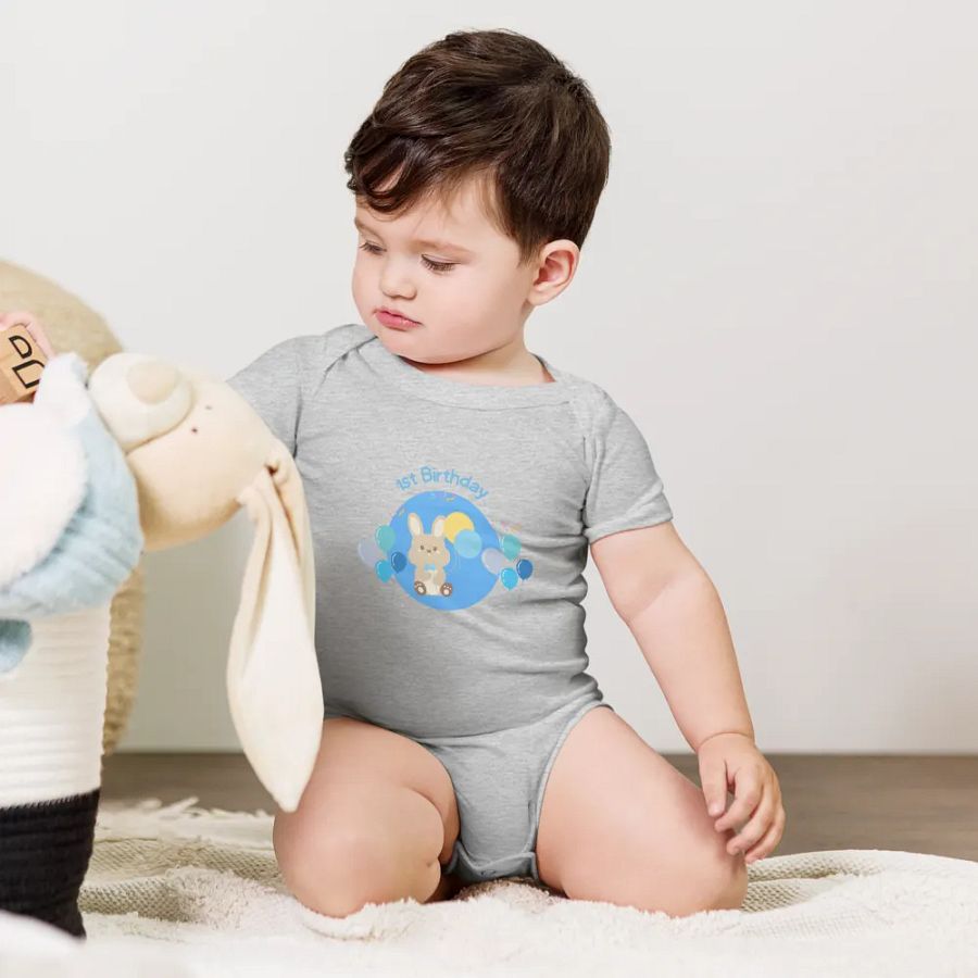 Bunny Balloon Bash Baby Onesie product image (32)