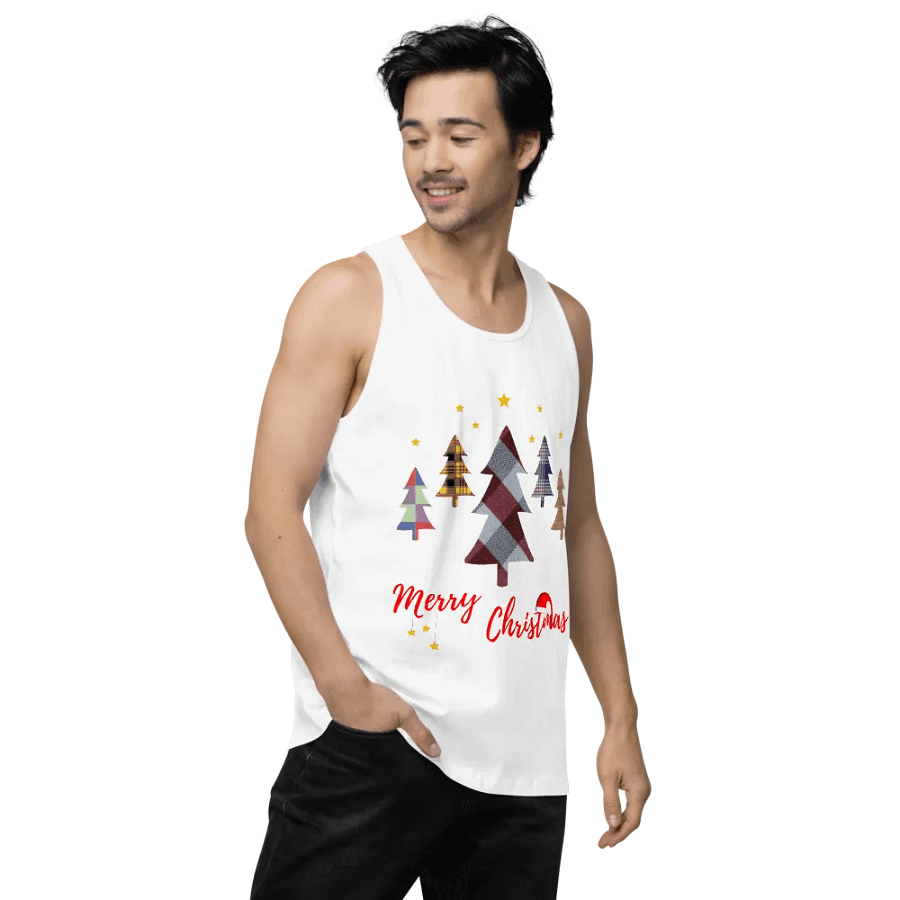 Happy Holidays in Christmas Men's Premium Tank Top product image (58)