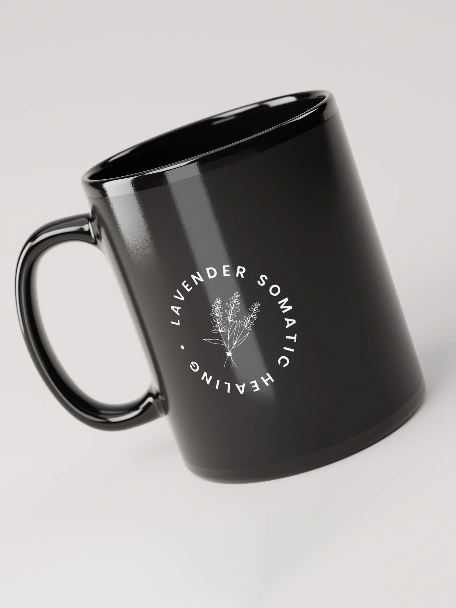 Lavender Somatic Healing Black Mug product image (3)