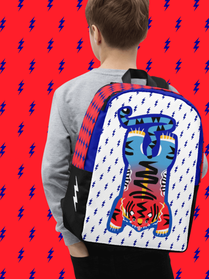 Blue and Orange Tiger Backpack product image (1)