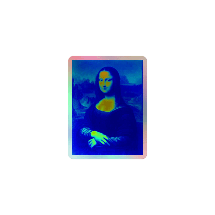 Mona Lisa Blue Holographic Sticker Set product image (1)