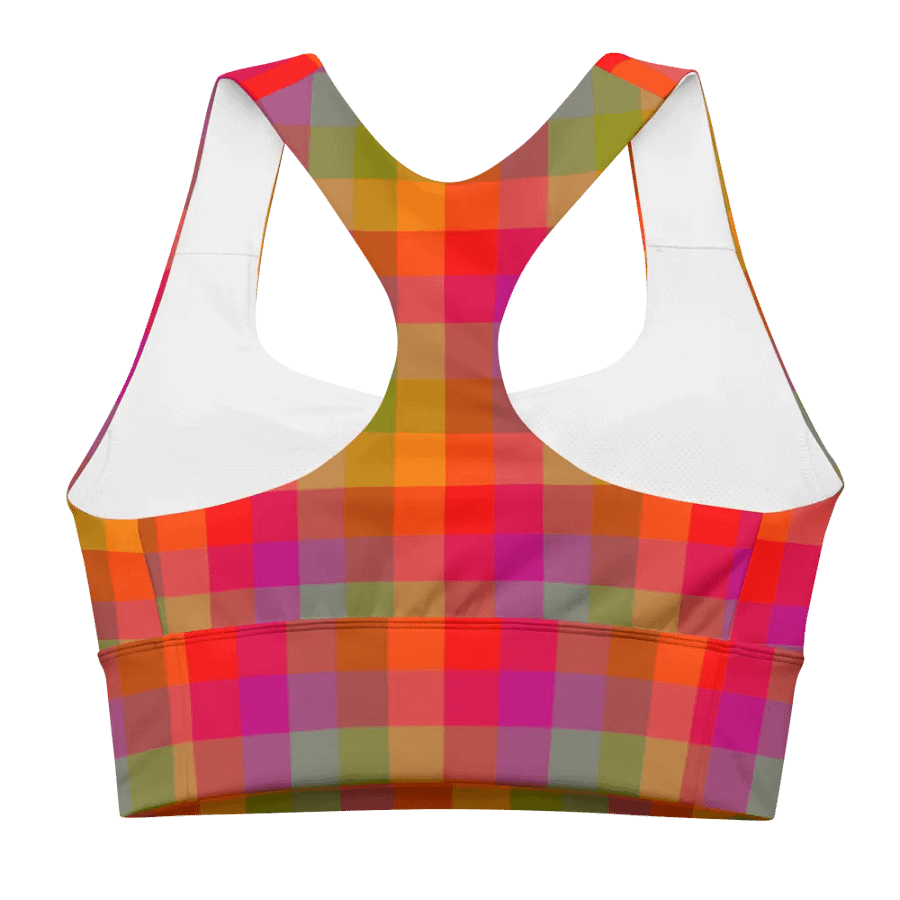 Rainbow Checkers Sports Bra 2 product image (2)
