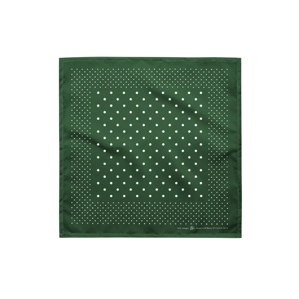 Hunter Green Polka Dot Bandana product image (1)