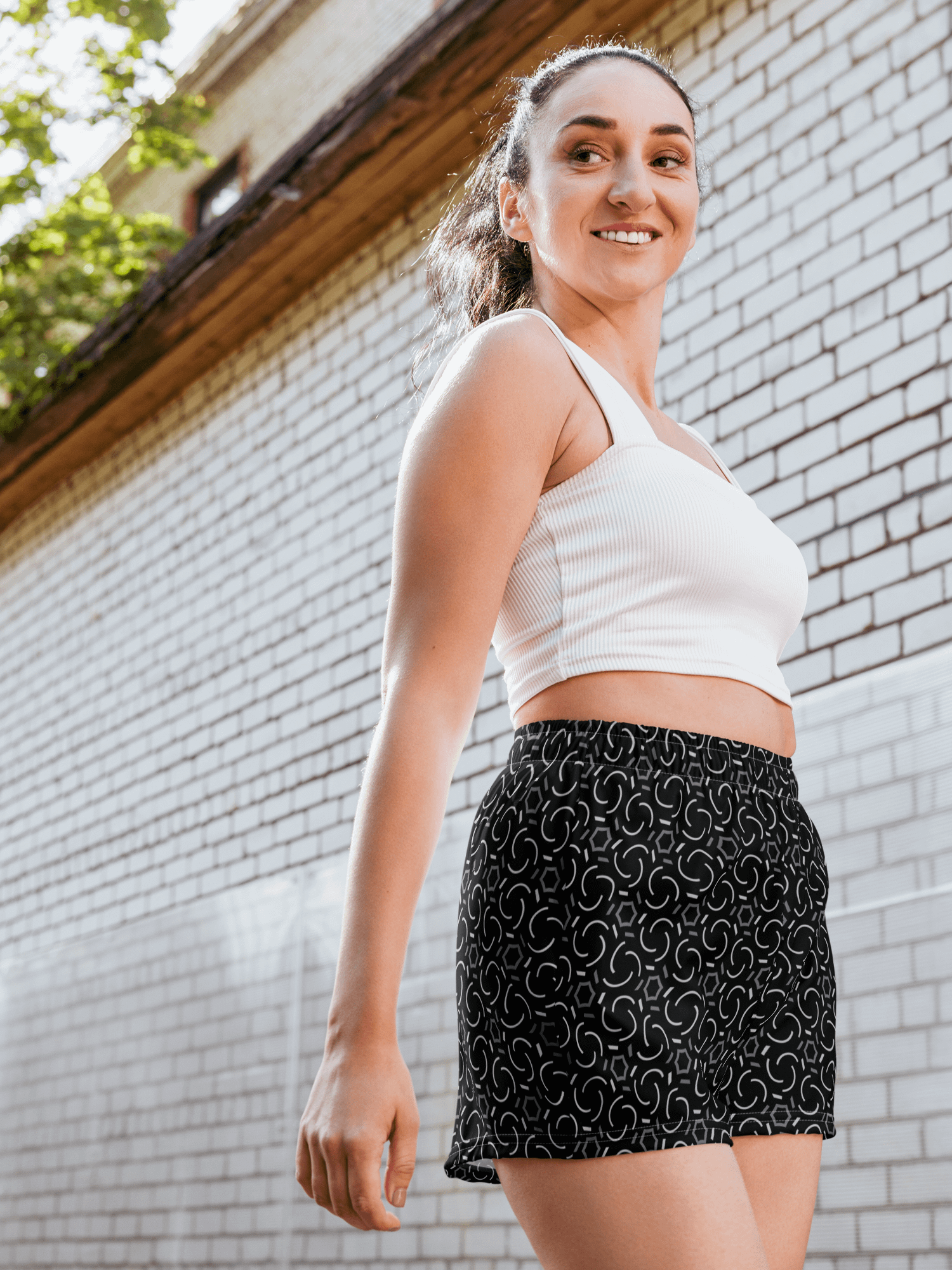 Smoke & Shadow Geometric All Over Print Unisex Athletic Shorts product image (2)