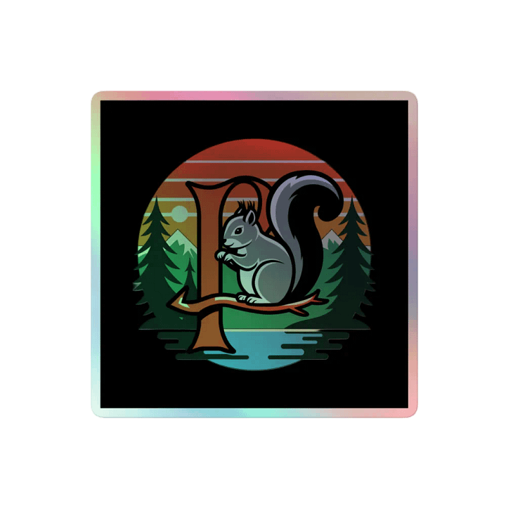 Pooky's Holographic Squirrel Sunset Sticker Sheet product image (2)