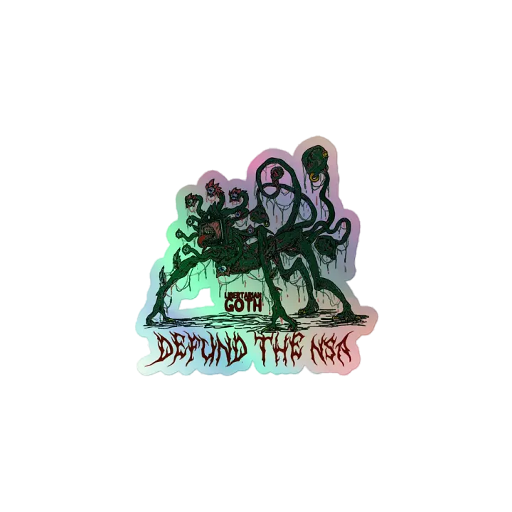 Defund the NSA Humanoid Holographic Sticker product image (1)