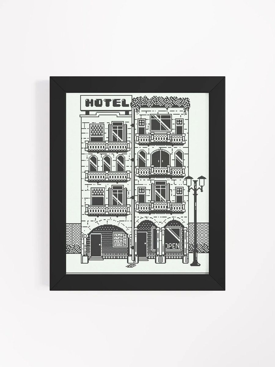 1-Bit Valencia-Inspired Building Pixel Art product image (1)