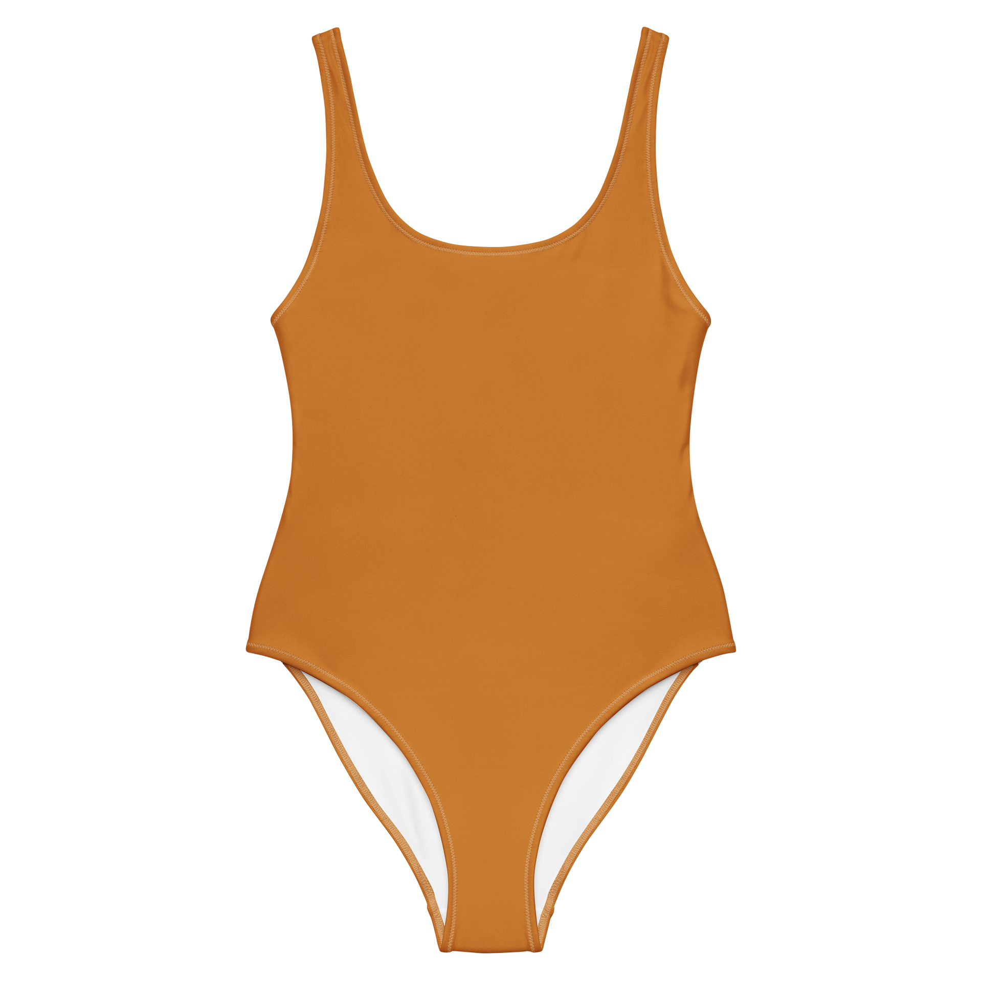 Bronze Gold Solid Color Retro Inspired Women's One Piece Swimsuit product image (1)