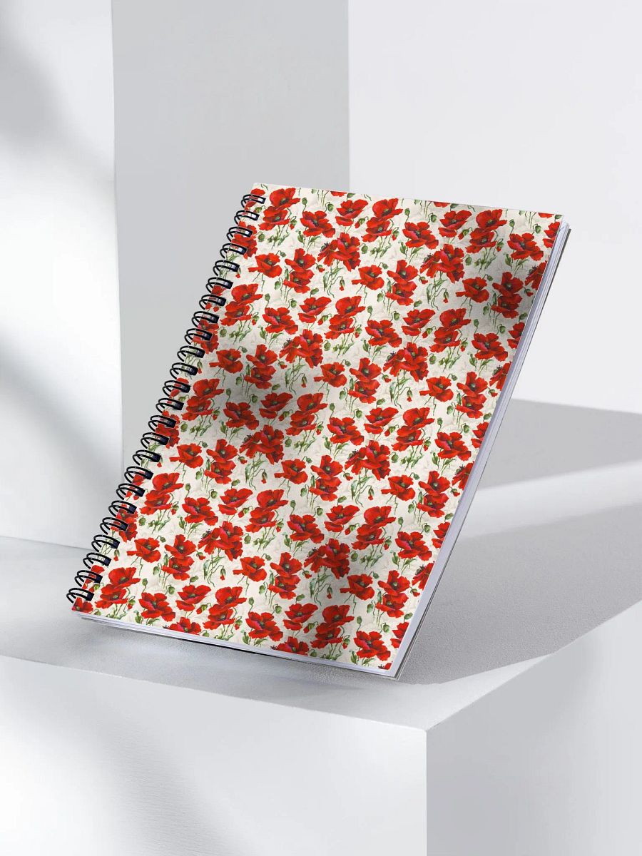 Vintage Poppy Spiral Notebook product image (3)