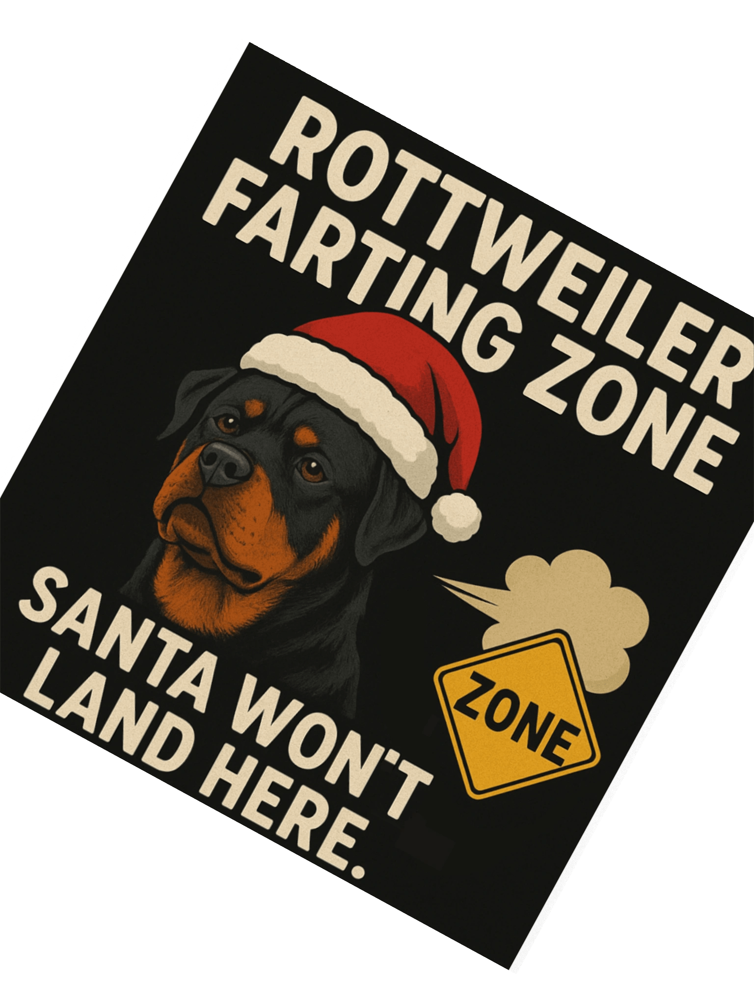 Santa Won't Land Here Rottweiler Sticker product image (5)