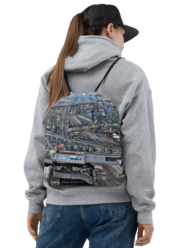 Rucksackbeutel mit Kordelzug - Braunkohle Förderbrücke product image (2)