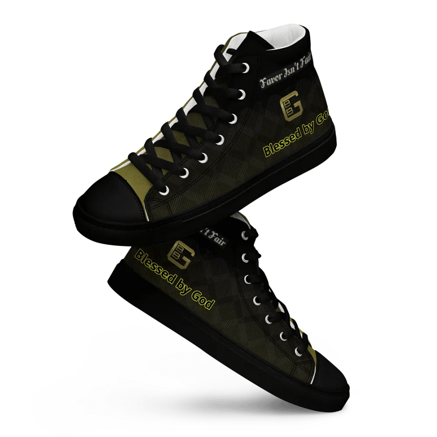 BBG Black and Gold High Tops - Black Soles product image (8)