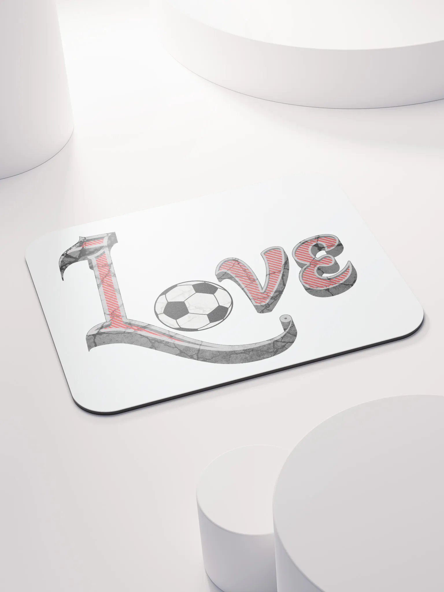 Love Soccer Grunge Mouse Pad product image (4)