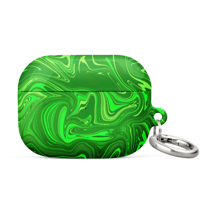 Case for AirPods® - Different Shades of Green Digital Fluid Art product image (1)