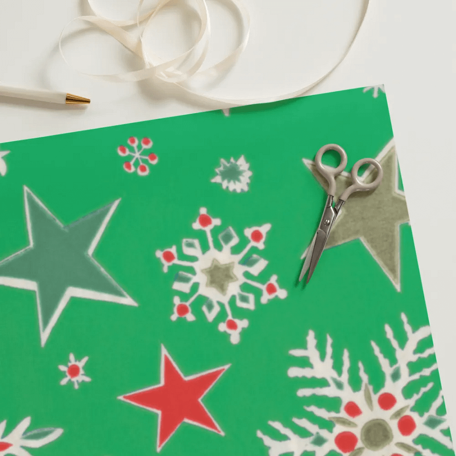 Festive Snowflake Celebration Wrapping Paper Set product image (11)