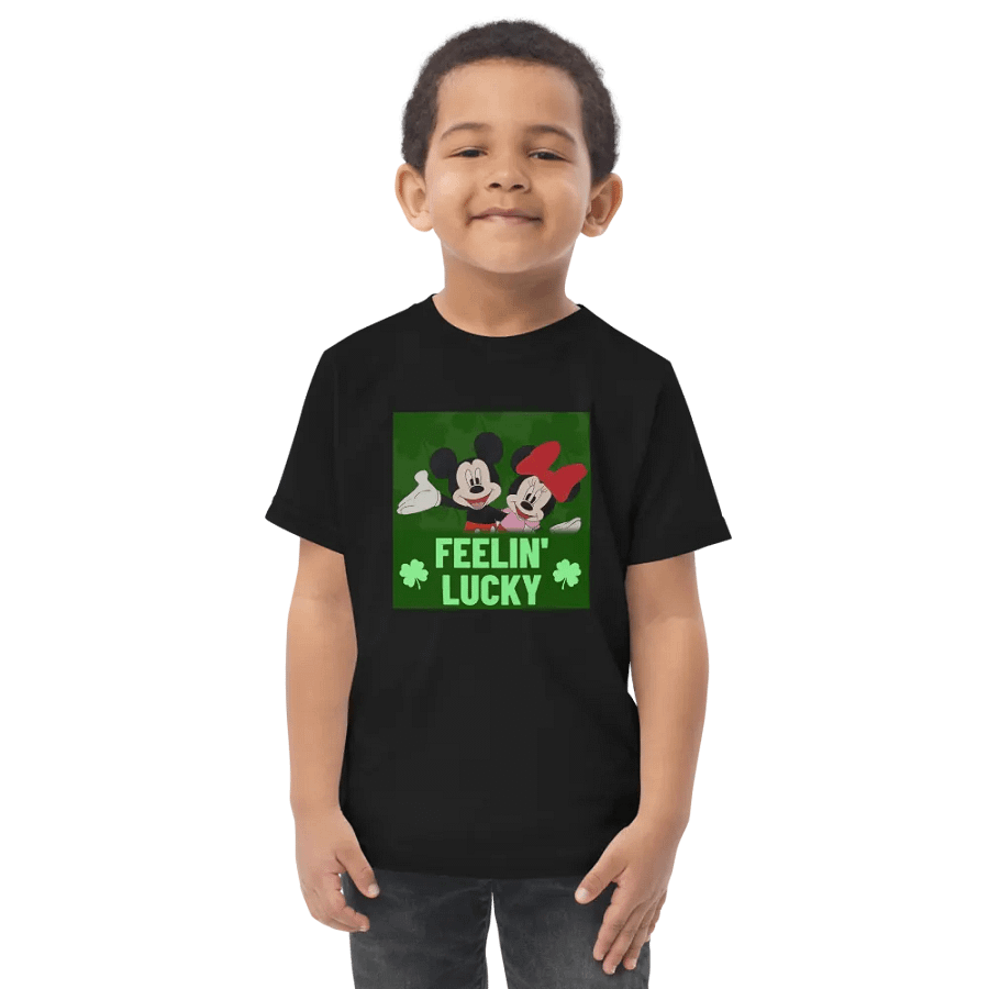 Mickey and Minnie mouse green style (art by Dina R.) acrylic painting picture - Rabbit Skins Toddler Jersey T-Shirt product image (1)