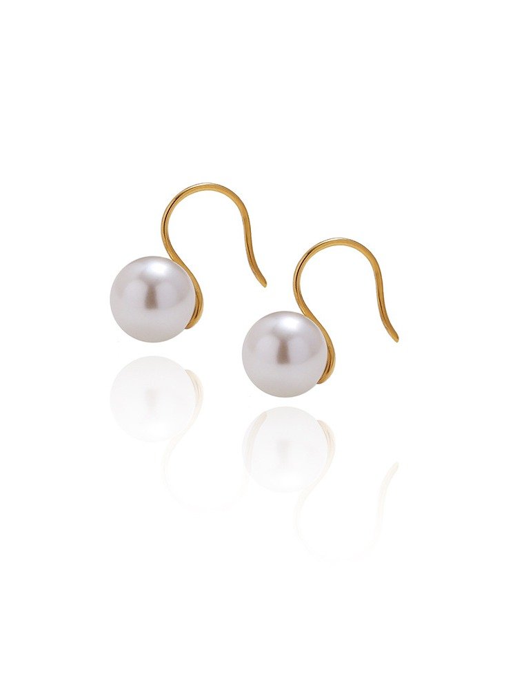Classic Pearl Drop Hook Earrings | 18K Gold Plated product image (1)