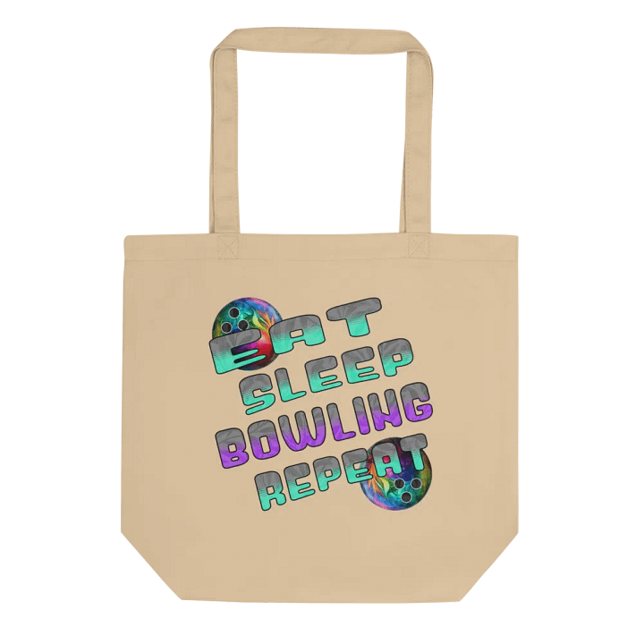 Eat Sleep Bowling Repeat Angle Vibrant Ball Tote Bag product image (1)