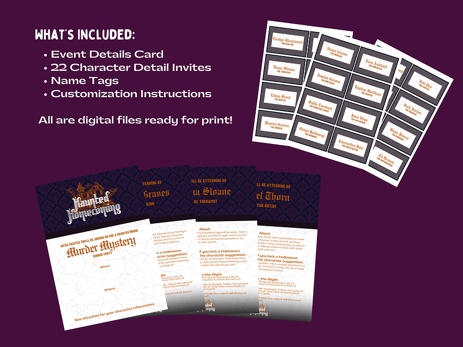 Haunted Homecoming - A Spooky Housewarming Murder Mystery - Invitations Add-On product image (2)