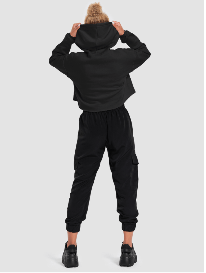 [GrooveZone] Fleece cropped Hoodie product image (1)