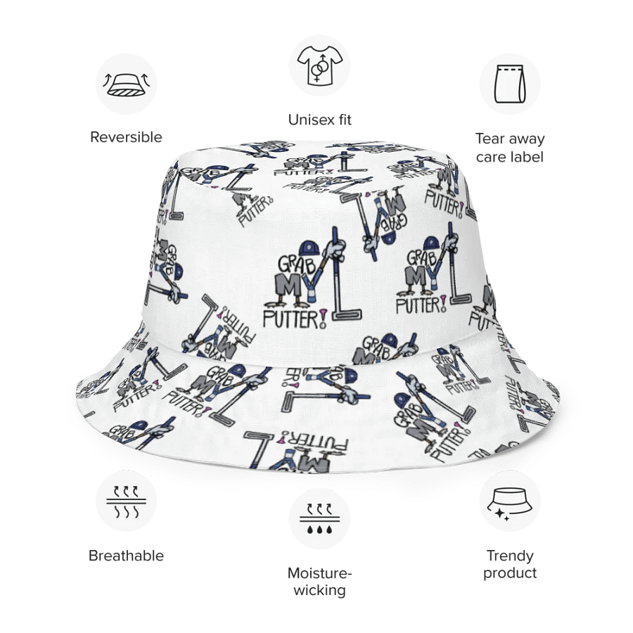 Grab My Putter Reversible Bucket Hat: Large Logo product image (7)