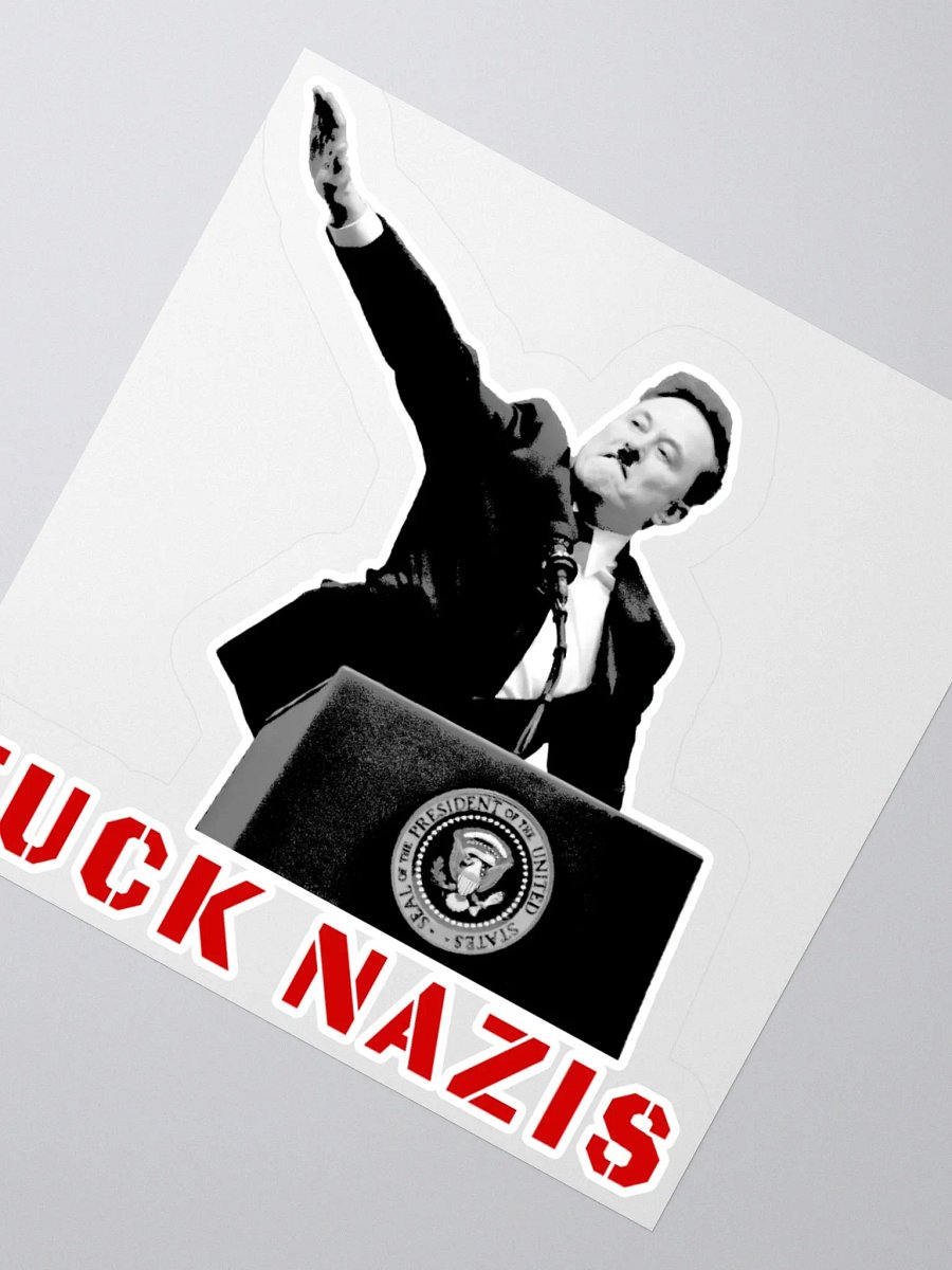 Elon Salute Fuck Nazis Vinyl Kiss Cut Stickers product image (6)