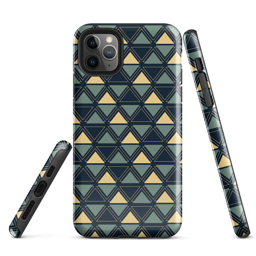 Triangulated Night Geometric iPhone Tough Case product image (1)