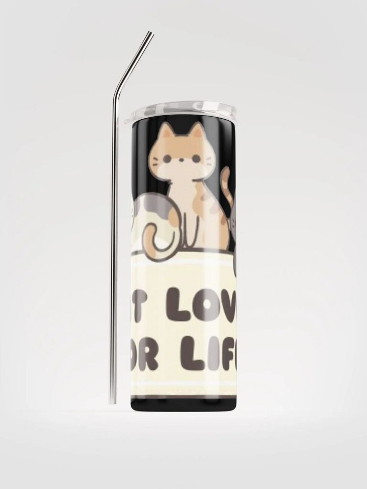 Cat Lover Tumbler with Straw product image (1)
