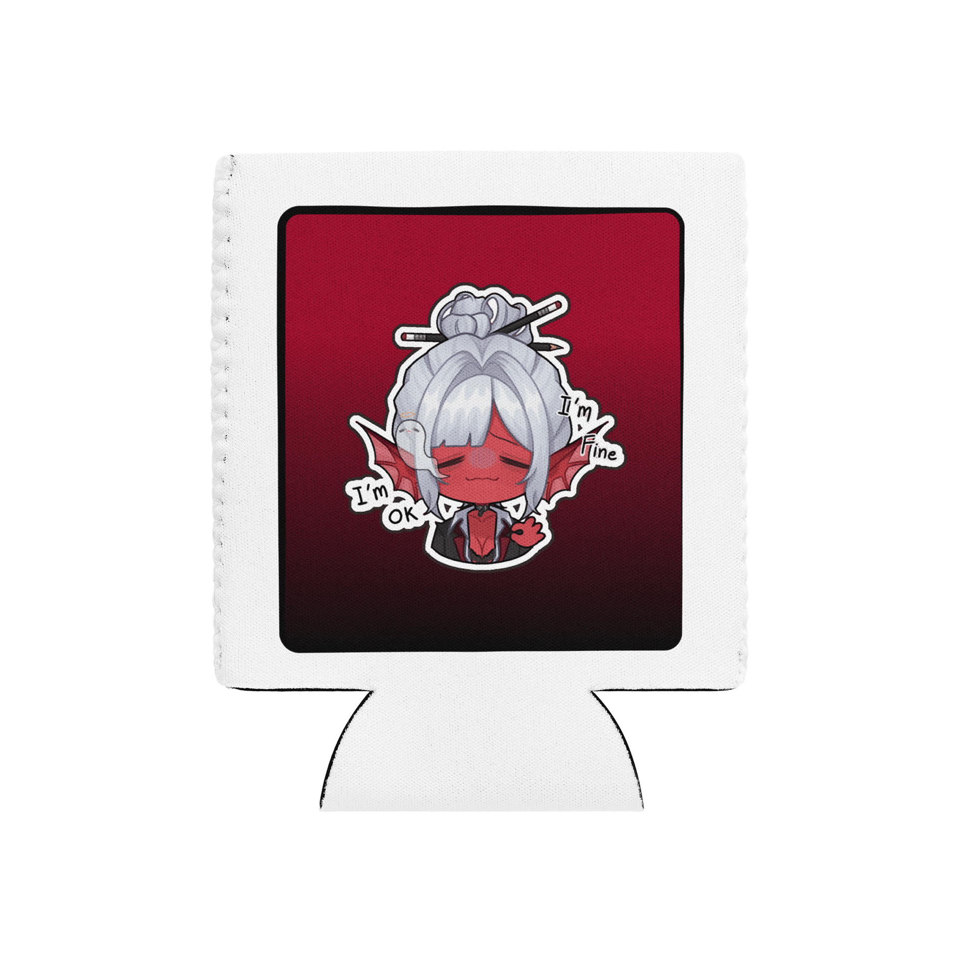 I'm Fine Emote Coozie (Red) product image (1)