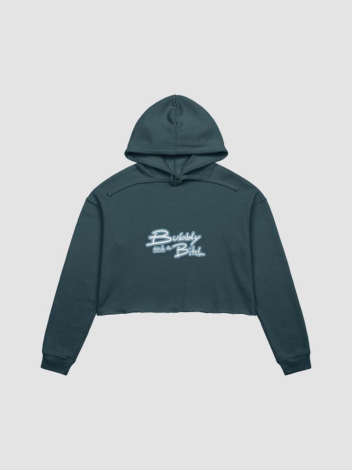 Bubbly and a B*tch (lined design, #709AAF) fleece cropped hoodie product image (2)