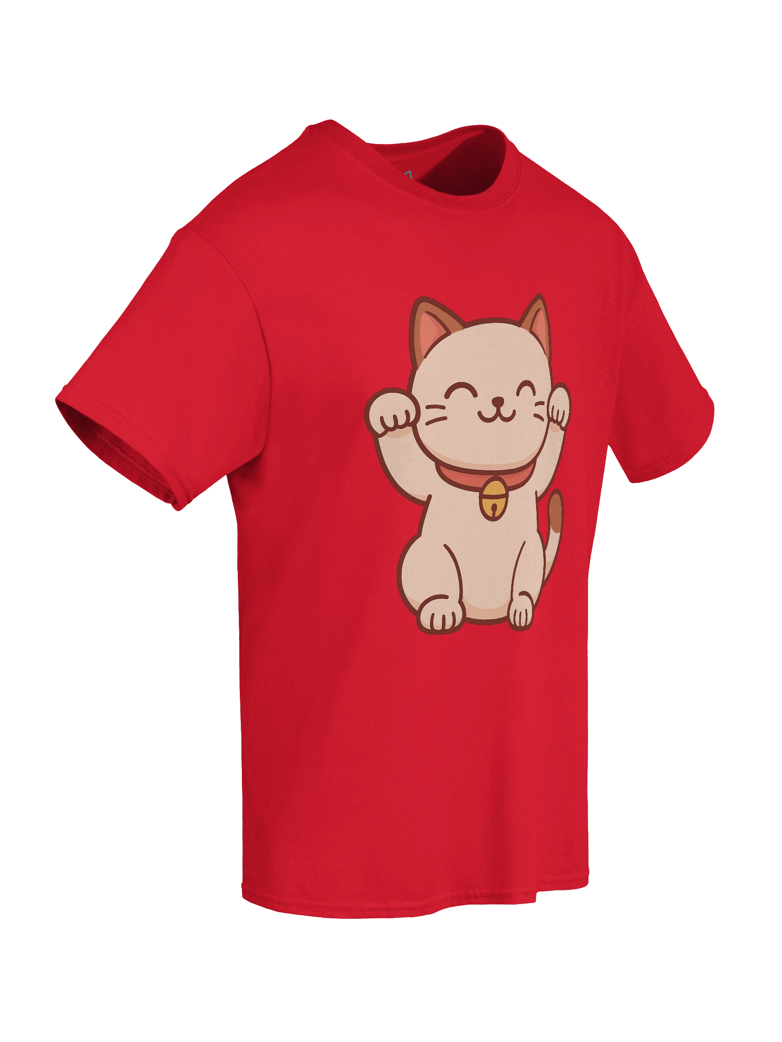 Maneki-Neko Right and Left Paws Up Double Good Luck Boxy Fit Unisex T-Shirt product image (44)