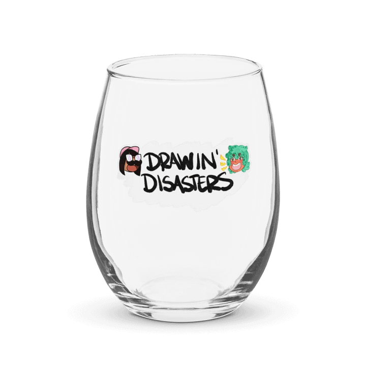 Drawin' Disasters Wine Glass product image (1)