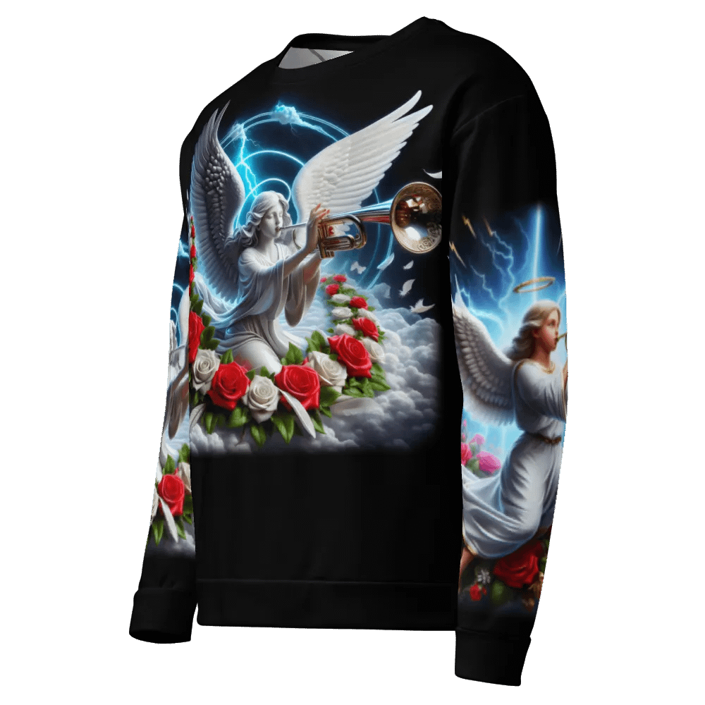 Angels making Music with a Trumpet - All-Over Unisex Sweatshirt #34 product image (7)